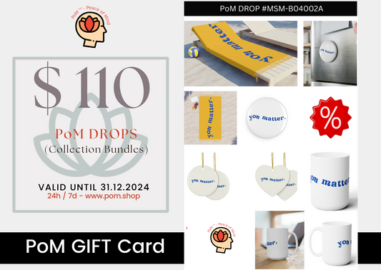 110 US$ PoM Gift Cards - 2024 PoM Drops (Collection bundles)