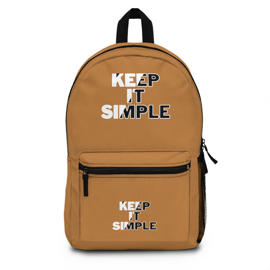 PoM's Mindfulness series ... Keep IT SIMPLE - Backpack (lightweight, waterproof, adjustable shoulder straps, size: 11.81'' x 5.12'' x 18.11'')