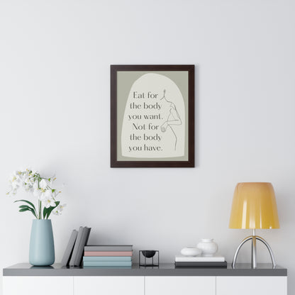 PoM's series "Healthy Nutrition &Diet"... affirmation poster - Framed Vertical Poster (different frame colours and sizes)