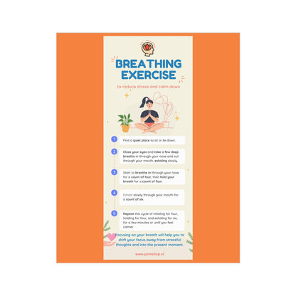 PoM's series MINDFULNESS ... Breathing Exercise to reduce stress - Unframed Print (matte or glossy)