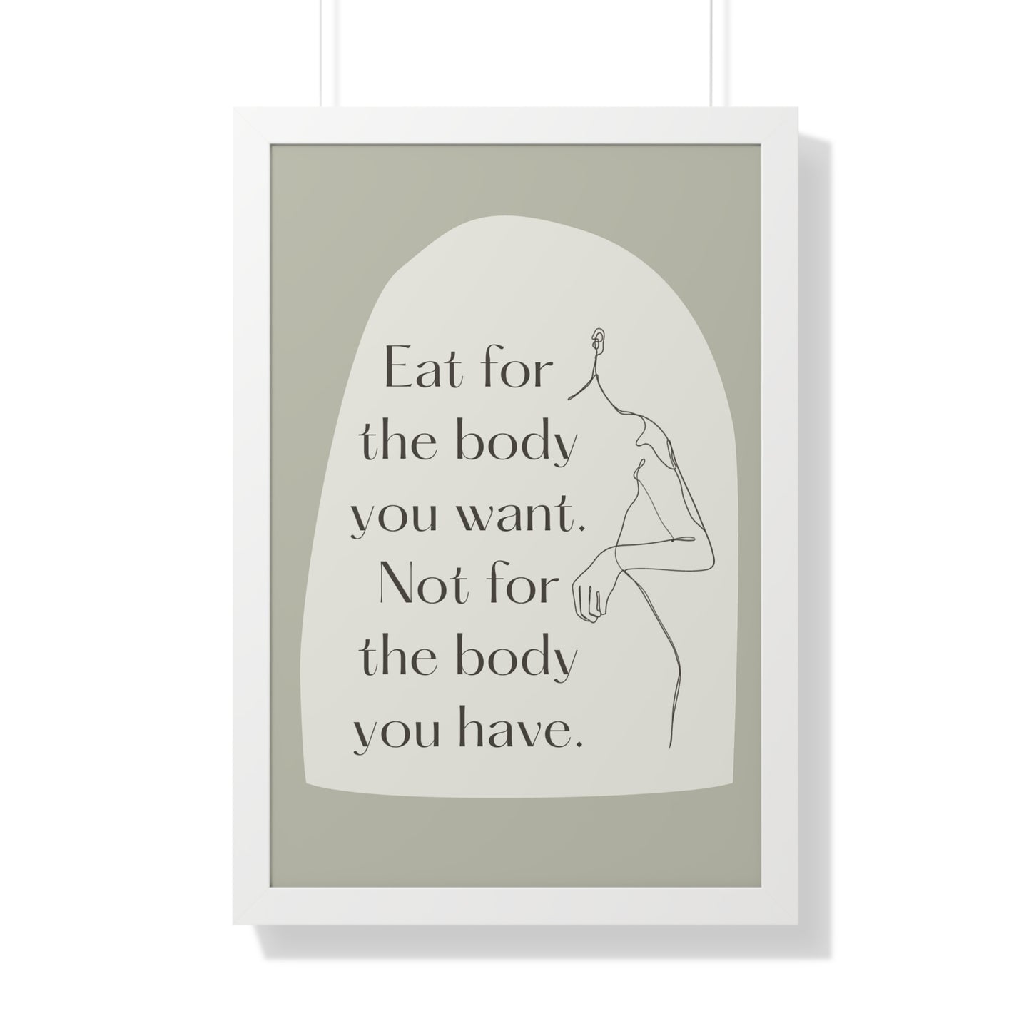 PoM's series "Healthy Nutrition &Diet"... affirmation poster - Framed Vertical Poster (different frame colours and sizes)