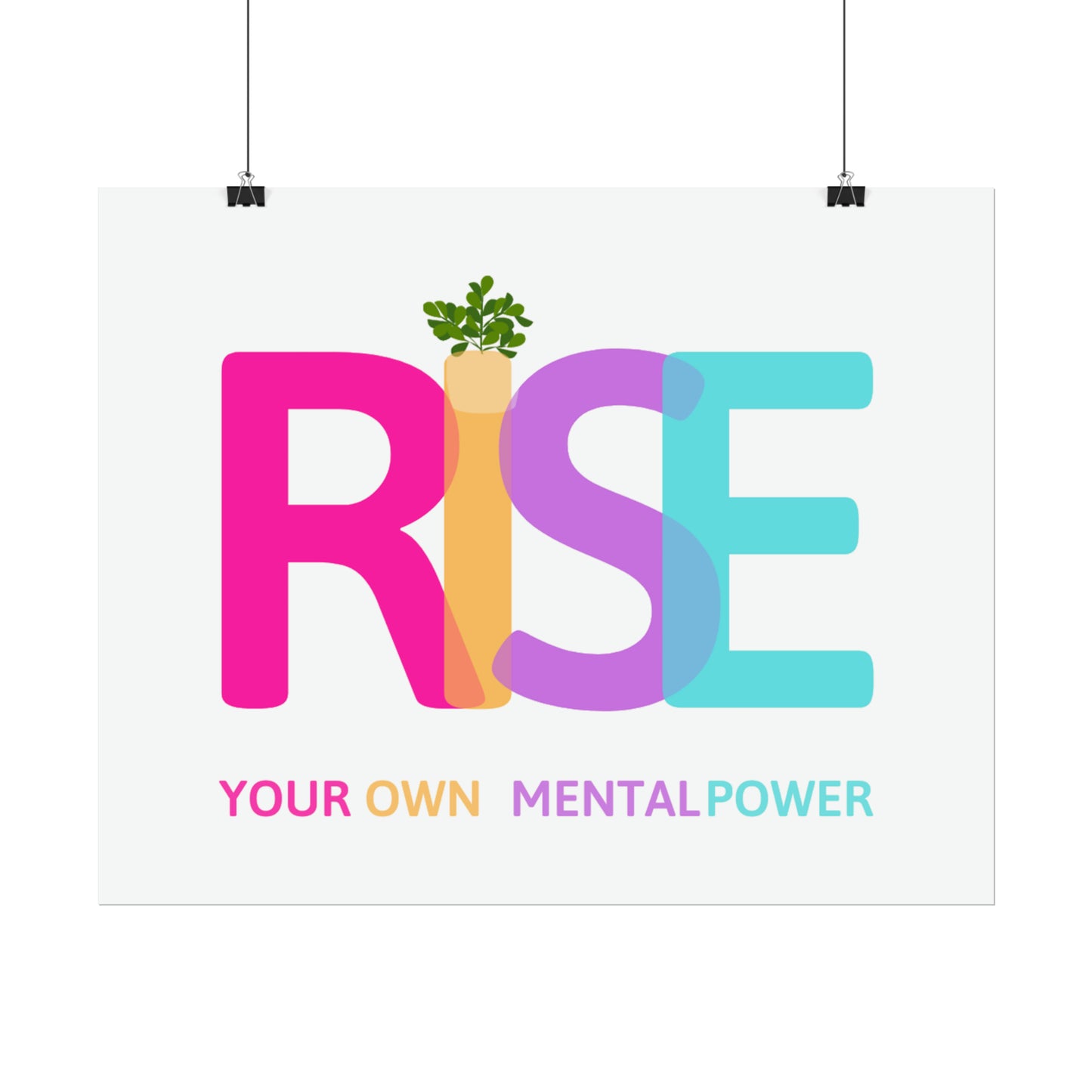PoM's Self Motivation series ... RISE ... Your own mental Power (affirmation). - Rolled Poster (180, 200 or 285 gsm paper options)