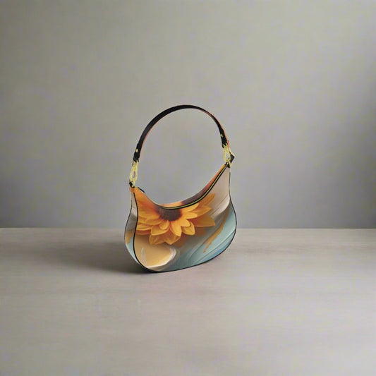PoM's ECO series "Happy Life" ... Curved Hobo (shoulder bag, nappa leather with inner linnen)