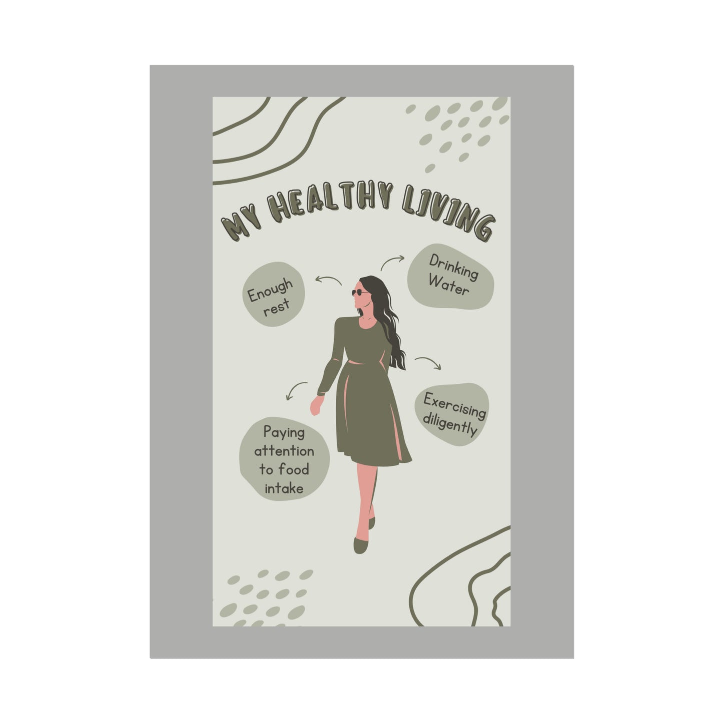 PoM's Self Motivation series ... My Healthy Living (affirmation) - Rolled Poster (180, 200 or 285 gsm paper options)