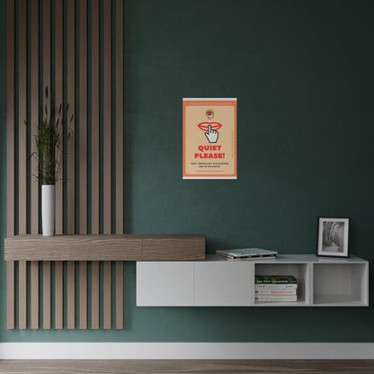 PoM's International NOISE AWARENESS Day series .... QUIET PLEASE poster (Satin paper, 300gsm, 6 sizes)