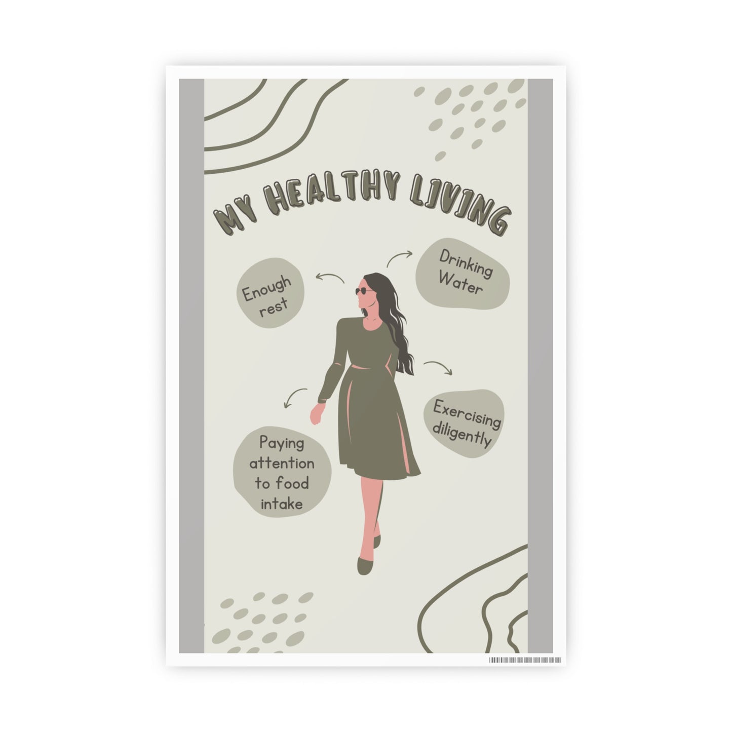 PoM's Self Motivation series ... "My Healthy Living" (affirmation) - Photo Art Paper Posters (different sizes from 6''x8'' to 12''x16'')