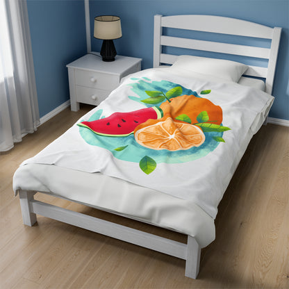 PoM's Fruity Life Bundle (#MFL-B07004A): Bed sheet + pillow (case), shorts, (framed) poster, Backpack, Tumbler and Mug